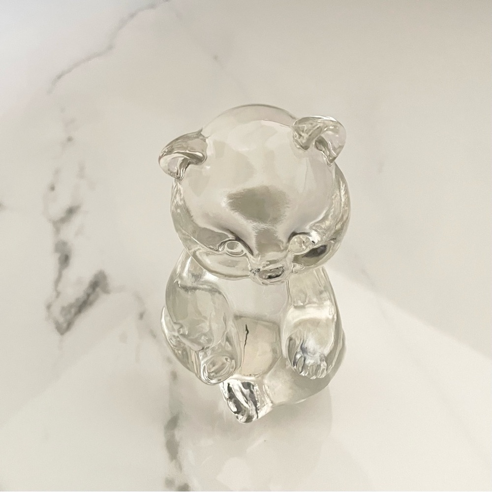 Clear Glass Bear Figurine by Fenton